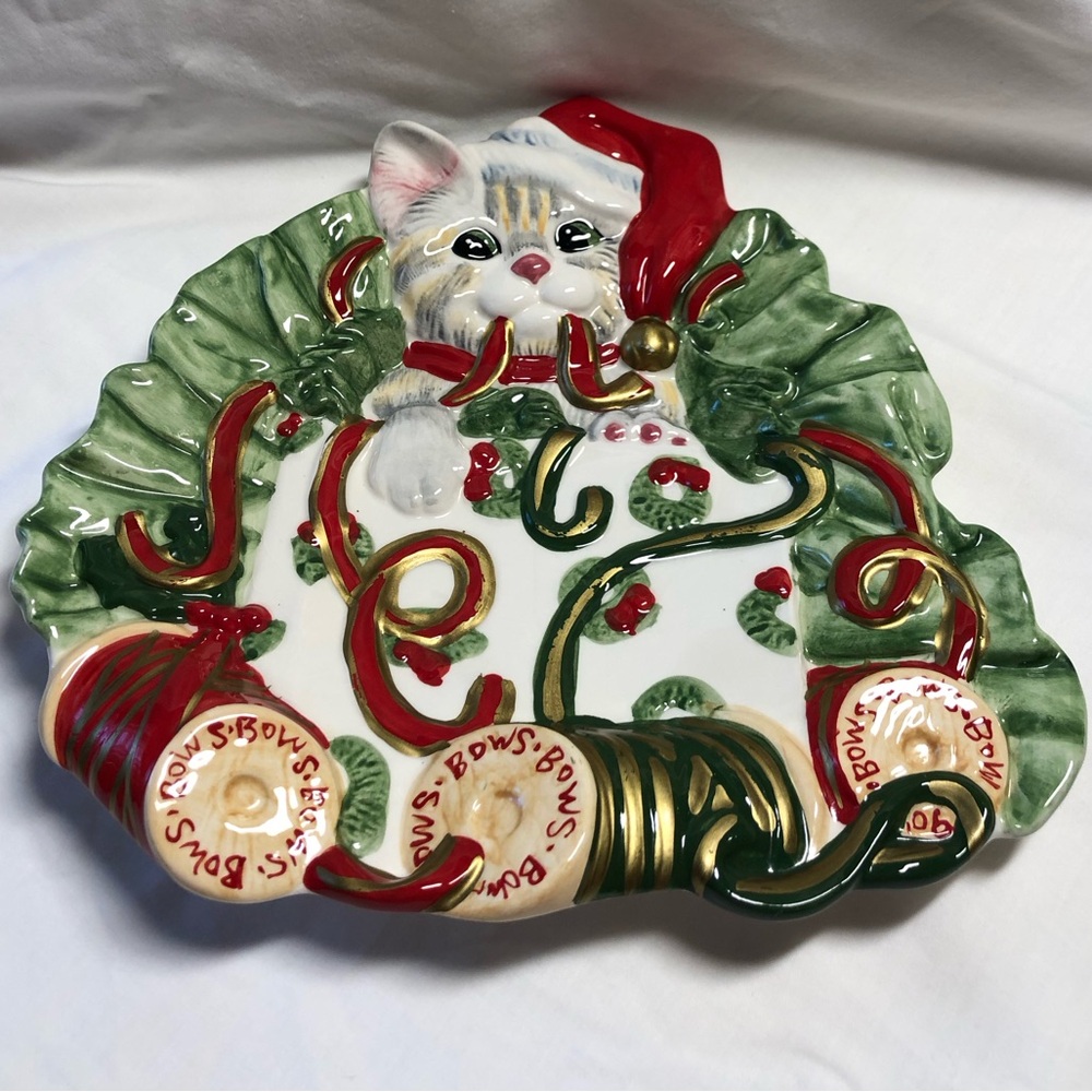 Fitz & Floyd, Kitty Kringle Hanging Plate